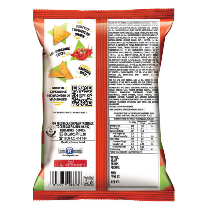 Bingo Mad Angles Tomato Madness Crisps - Image 2