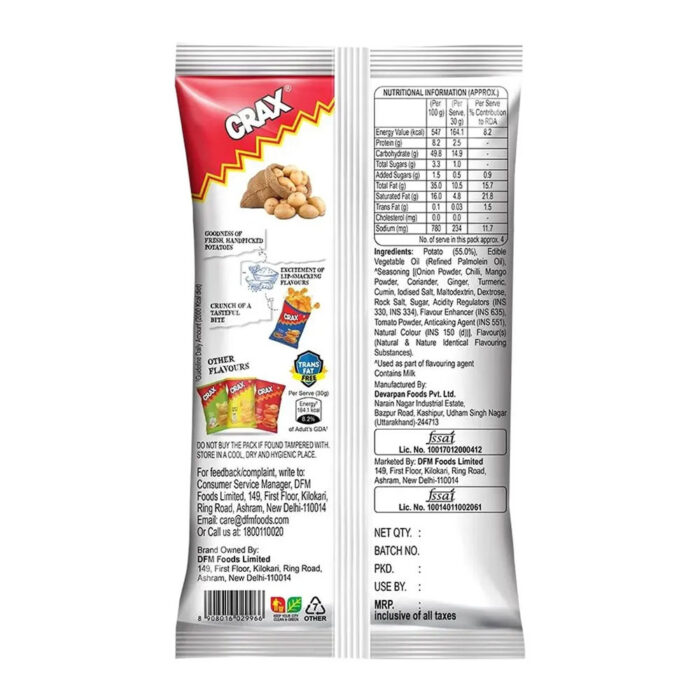 Crax Masala Punch Potato Chips - Image 2