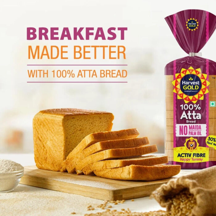 Harvest Gold 100% Atta Whole Wheat Bread - Image 3