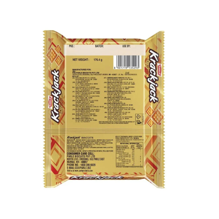 Parle Krackjack Crackers Sweet & Salty Biscuits - Image 3