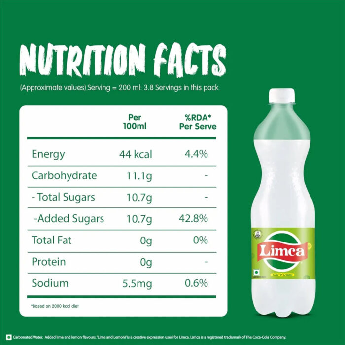 Limca Lemon 'N' Lime Soft Drink 750 ml - Image 4