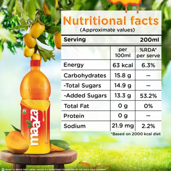 Maaza Mango Drink 600 ml - Image 3