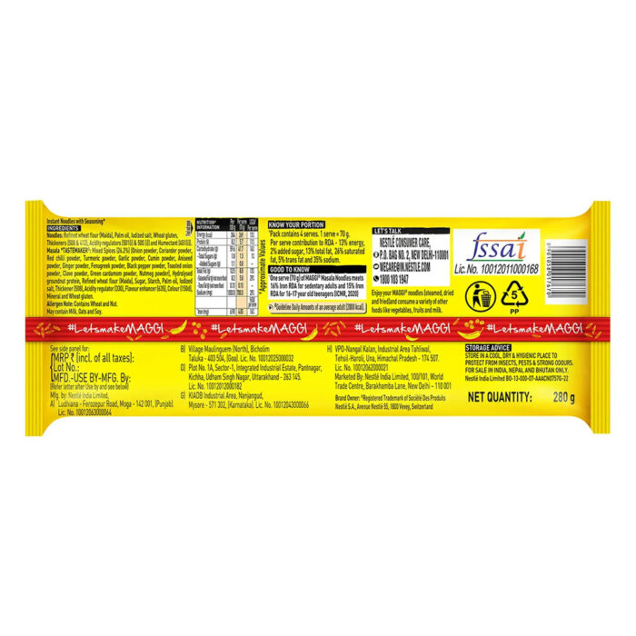 Maggi Masala - 2 Minutes Instant Noodles ( 4 Pieces ) - Image 3