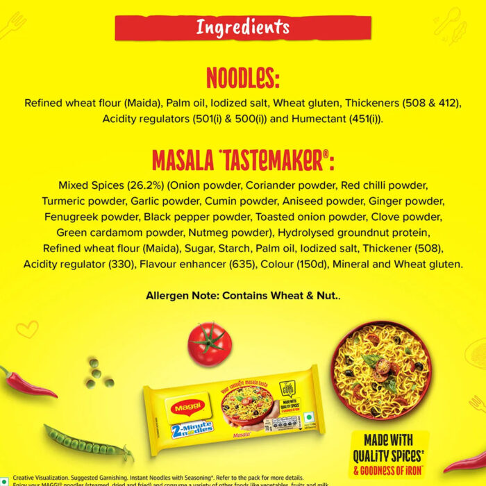 Maggi Masala - 2 Minutes Instant Noodles ( 4 Pieces ) - Image 5